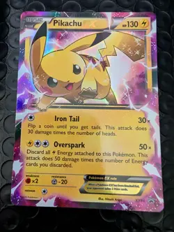 Pokemon Pikachu EX XY84 Holo Black Star Promo Near Mint - Image 1