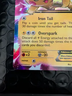 Pokemon Pikachu EX XY84 Holo Black Star Promo Near Mint - Image 3