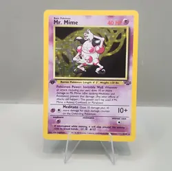 1999 Pokemon TCG Jungle 1st Edition Mr. Mime 6/64 Rare 40 HP English - Image 1
