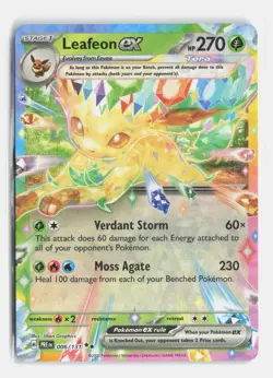 Leafeon ex 006/131 Holo Double Rare Prismatic Evolutions Near Mint - Image 1