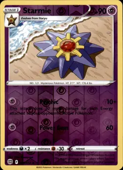 Starmie 055/172 Reverse Holo Pokemon Brilliant Stars Uncommon NM - Image 1