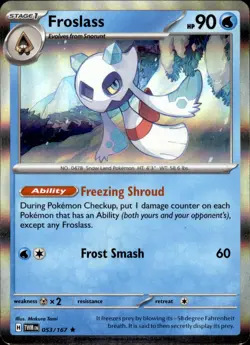Froslass 053/167 Holo Pokemon Twilight Masquerade Rare NM - Image 1