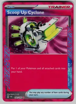 Scoop Up Cyclone 162/167 ACE SPEC Rare Twilight Masquerade Pokemon Holo NM - Image 1