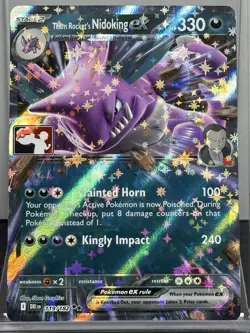 Team Rocket's Nidoking ex 119/182 DRI Prize Pack Play! Pokemon Holo Stamped NM - Image 1