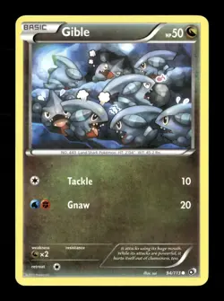 Gible 94/113 Non Holo Common Legendary Treasures NM Pokemon - Image 1