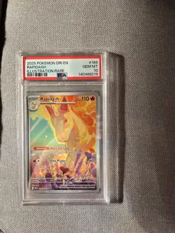 PSA 10 Rapidash 189/182 Pokemon SV10 Destined Rivals Illustration Rare Holo - Image 1