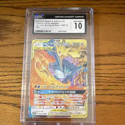 CGC 10 Pokemon TCG Moltres & Zapdos & Articuno GX 102/173 Sm12a Holo JP 2019 - Image 1