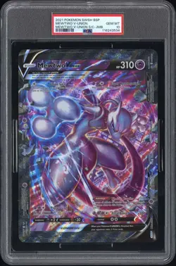 Pokemon Mewtwo V Union Jumbo SWSH BLACK STAR PROMO PSA 10 - Image 1