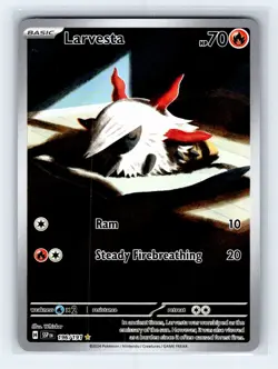 Pokemon TCG - Larvesta - 196/191 - SV08: Surging Sparks LP - Image 1