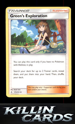 Green's Exploration 175/214 Pokemon Uncommon SM - Unbroken Bonds Card NM - Image 1