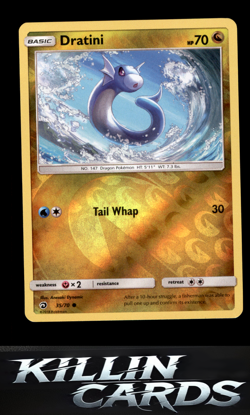 Reverse Holofoil Dratini (35) 35/70 Pokemon Common Dragon Majesty Card NM - Image 1