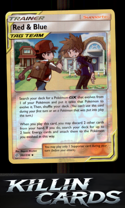 Red & Blue 202/236 Pokemon Uncommon SM - Cosmic Eclipse Card NM - Image 1