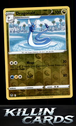 Reverse Holofoil Dragonair 130/195 Pokemon Uncommon SWSH12: Silver Tempest Card - Image 1