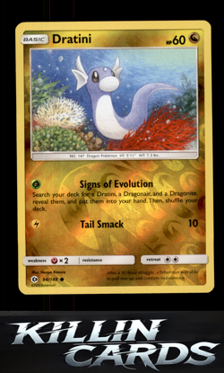 Reverse Holofoil Dratini 94/149 Pokemon Common SM Base Set Card NM - Image 1