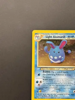 Wizards Pokemon TCG Light Azumarill 13/105 Neo Destiny Holo Rare HP80 English - Image 2