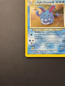 Wizards Pokemon TCG Light Azumarill 13/105 Neo Destiny Holo Rare HP80 English - Image 5