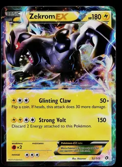 Pokemon Card - Zekrom EX Legendary Treasures 52/113 Holo Ultra Rare - Image 1