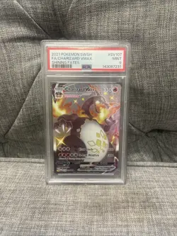 2021 Pokemon SWSH FA/ Charizard VMAX Shining Fates #SV107 PSA 9 - Image 1