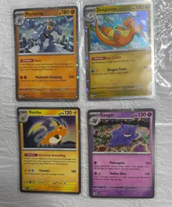 Pokemon TCG Sam's Club 4 Mini Tin Promos 151: Machamp Raichu Gengar Dragonite - Image 1
