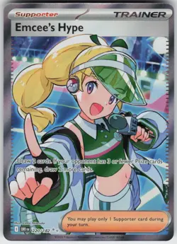 Emcee's Hype 220/182 Ultra Rare Destined Rivals Pokemon Holo Near Mint - Image 1