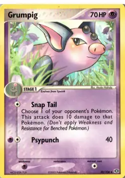 Pokemon TCG Grumpig EX Emerald 30/106 NM - Image 1