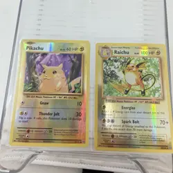 Pokemon XY Evolutions Pikachu & Raichu Reverse Holo Card 35/108 36/108 - Image 1
