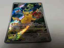 Pokemon Pikachu 027 Adventuring Together Promo Holo Full Art Sv Scarlet Violet - Image 2