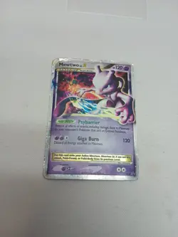 Mewtwo LV.X DP28 Black Star Promo Diamond and Pearl Pokemon Tcg Card DAMAGED - Image 4