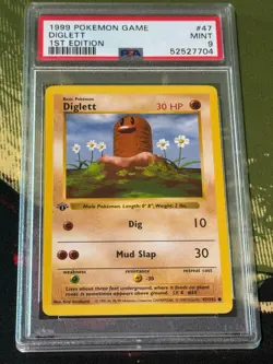 PSA 9 Diglett - 1999 Pokemon Game 1st Edition #47 Mint - Image 1
