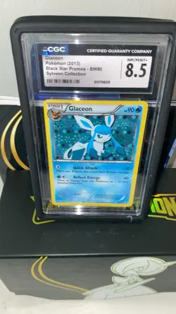 Pokemon CGC 8.5 Glaceon BW90 Black & White Promo Holo Card 2013 - Image 1
