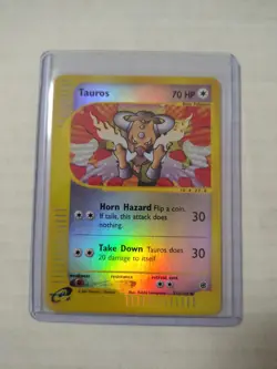 Tauros 133/165 2002 Expedition Base Set Reverse Holo Pokemon Card - Image 1