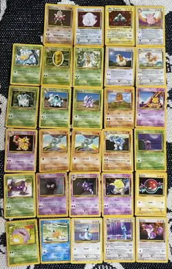 Pokemon TCG 1999 Base Set Hitmonchan Clefable Magneton Chansey Holo Rattata TR - Image 1