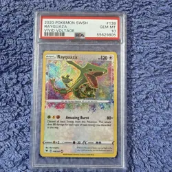 Pokemon 2020 SWSH Vivid Voltage Rayquaza 138/185 Amazing Rare Holo PSA 10 - Image 1
