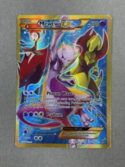 Pokemon TCG 2015 Mewtwo EX Secret Full Art Holo Breakthrough 163/162 - Image 1
