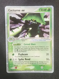 Pokemon Cacturne ex 91/106 EX Emerald Ultra Rare Holo 110 HP English Card LP - Image 1
