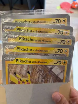 🇬🇧 Pokemon Pikachu at Museum JUMBO Promo Cards x5 UK Exclusive Ships Worldwide - Image 1