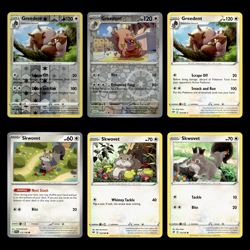 6x Greedent Lot Skwovet 152.0 Sword Shield Rebel Clash Pokemon Cards Collection - Image 1