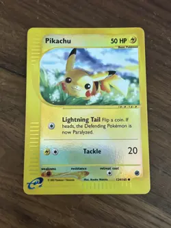 2002 Pokemon Expedition 124 Pikachu Reverse Holo NM+ - Image 1