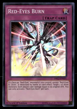 Red-Eyes Burn Dragons of Legend 2 DRL2-EN021 Super Rare Yugioh Lightly Played - Image 1