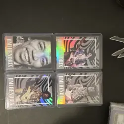 Jimi Hendrix Non-Sport Trading Card Lot of 4 Holographic/Foil - Image 1