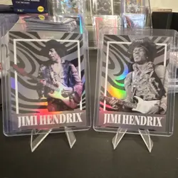 Jimi Hendrix Non-Sport Trading Card Lot of 4 Holographic/Foil - Image 3