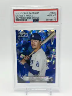 Miguel Vargas 2023 Topps Chrome Update Sapphire Selections #SS-19 (RC) PSA 10 - Image 1