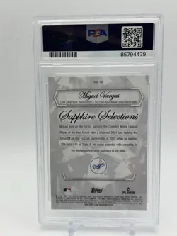 Miguel Vargas 2023 Topps Chrome Update Sapphire Selections #SS-19 (RC) PSA 10 - Image 2