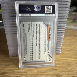 2020 Topps Chrome Refractor Yordan Alvarez Astros RC Rookie AUTO 288/499 PSA 9 - Image 4