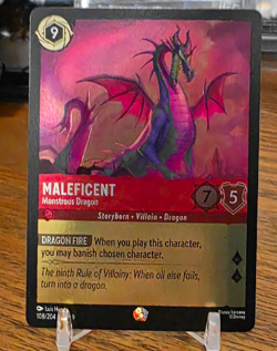 Ravensburger Lorcana Maleficent-Monstrous Dragon 108/204 Fabled Cold Foil EN - Image 1