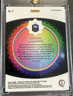 2022 Panini Prizm World Cup Qatar Kylian Mbappe Color Wheel SSP Case Hit France - Image 2