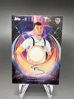 COOPER FLAGG RPA 2025-26 Topps Midnight Rookie Jersey Auto On Card #RJA-CF - Image 1