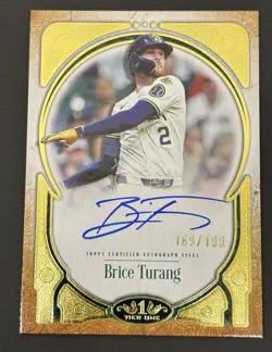 2026 Topps Tier One Brice Turang /199 Prime Performers On Card Auto - Image 1