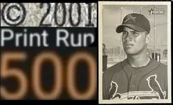 RARE 2001 Bowman Promo Albert Pujols Print Run = Bowman Chrome National Heritage - Image 1