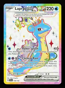 Lapras ex 158/142 Ultra Rare Stellar Crown Pokemon Card - Image 1